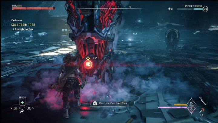 The Tallneck will appear in the main arena, right next to the core - Horizon Forbidden West: Tallneck (Salt Bite) - location - Salt Bite - Horizon Forbidden West Guide