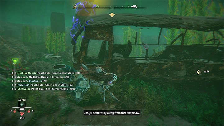 The Lake is a location southwest of Plainsong - Horizon Forbidden West: The Second Verse, Zos quest - walkthrough - Tasks of companions - Horizon Forbidden West Guide