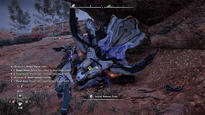 After the battles are over, locate the Ti machine lying on its side - Horizon Forbidden West: The Second Verse, Zos quest - walkthrough - Tasks of companions - Horizon Forbidden West Guide