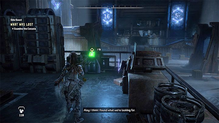 Expect to encounter more machines as you explore the lab - Horizon Forbidden West: What Was Lost, Kotallos quest - walkthrough - Tasks of companions - Horizon Forbidden West Guide