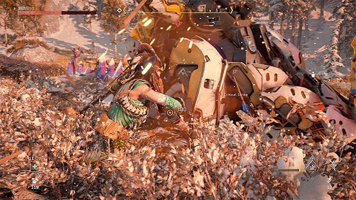 During the battle against the Scorcher, try to keep your distance to avoid its fire attacks - Horizon Forbidden West: What Was Lost, Kotallos quest - walkthrough - Tasks of companions - Horizon Forbidden West Guide