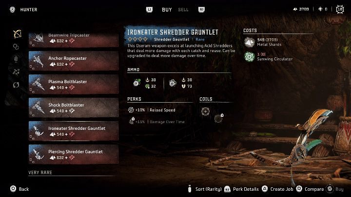 The Shredder Gauntlet is a new weapon type in Horizon Forbidden West that is great for destroying armor and tearing off machines parts - Horizon Forbidden West: Ranged weapons - types, applications - Basics - Horizon Forbidden West Guide