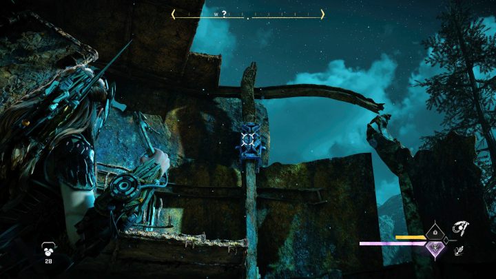 Jump onto the metal beam, turn around and pull out yet another one - Horizon Forbidden West: The Deluge - walkthrough - Side quests - Horizon Forbidden West Guide