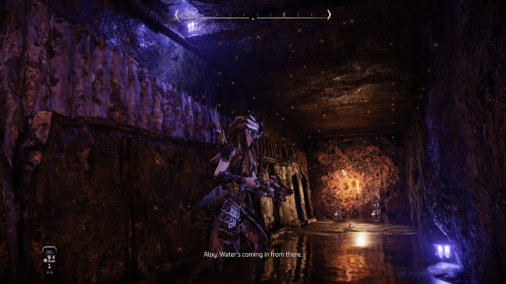 Finally, ignite the firegleam to leave the cave - Horizon Forbidden West: The Deluge - walkthrough - Side quests - Horizon Forbidden West Guide