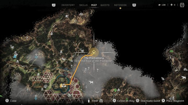 Head to the designated place northeast of the Plainsong - Horizon Forbidden West: The Promontory - walkthrough - Side quests - Horizon Forbidden West Guide