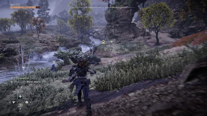 Follow the marker to the destroyed bridge and cross it to the other side of the river - Horizon Forbidden West: The Promontory - walkthrough - Side quests - Horizon Forbidden West Guide