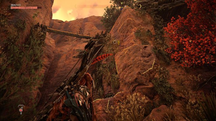 When you exit the tunnel, cross the wooden bridge and follow the path upwards - Horizon Forbidden West: The Promontory - walkthrough - Side quests - Horizon Forbidden West Guide