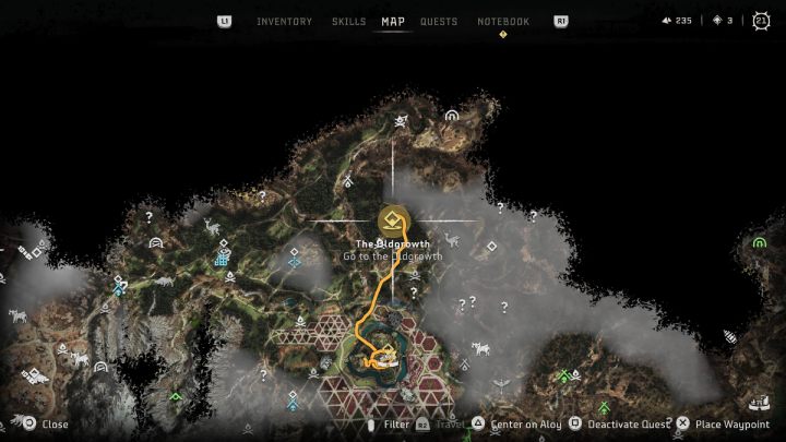 Go to the designated place north of the Plainsong - Horizon Forbidden West: The Oldgrowth - walkthrough - Errands - Horizon Forbidden West Guide