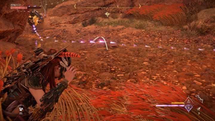 When you reach the glade by following the footprints, kill all the Skydrifters machines - Horizon Forbidden West: The Oldgrowth - walkthrough - Errands - Horizon Forbidden West Guide