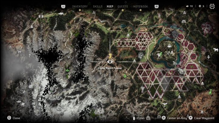You will find this point by walking west from Plainsong - Horizon Forbidden West: Vista Point - list of all - Secrets & Collectibles - Horizon Forbidden West Guide