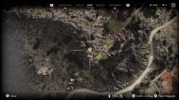 You'll reach this point by heading west from the Scalding Spear settlement - Horizon Forbidden West: Vista Point - list of all - Secrets & Collectibles - Horizon Forbidden West Guide