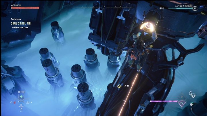 You'll stumble upon mechanical arms again, which you will have to use to proceed - Horizon Forbidden West: Cauldron Mu (Cinnabar Sands) - location, walkthrough - Cinnabar Sands - Horizon Forbidden West Guide