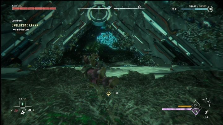 You can enter the cauldron by diving at the entrance - Horizon Forbidden West: Cauldron KAPPA (The Stand of the Sentinels) - location, walkthrough - The Stand of the Sentinels - Horizon Forbidden West Guide