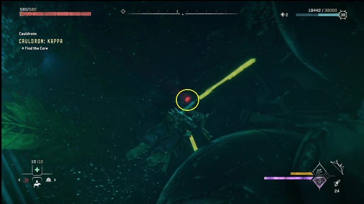 While underwater, you need to find a school of fish - Horizon Forbidden West: Cauldron KAPPA (The Stand of the Sentinels) - location, walkthrough - The Stand of the Sentinels - Horizon Forbidden West Guide