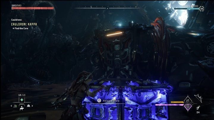 Once out of the water, you will immediately see the glowing platform you need - Horizon Forbidden West: Cauldron KAPPA (The Stand of the Sentinels) - location, walkthrough - The Stand of the Sentinels - Horizon Forbidden West Guide