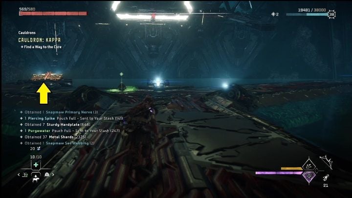 You will see the arena you need to reach - Horizon Forbidden West: Cauldron KAPPA (The Stand of the Sentinels) - location, walkthrough - The Stand of the Sentinels - Horizon Forbidden West Guide