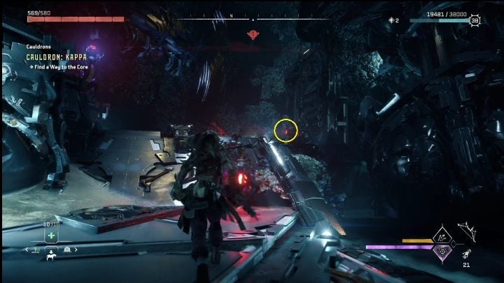 At the top, you will notice a red mechanism to override - Horizon Forbidden West: Cauldron KAPPA (The Stand of the Sentinels) - location, walkthrough - The Stand of the Sentinels - Horizon Forbidden West Guide