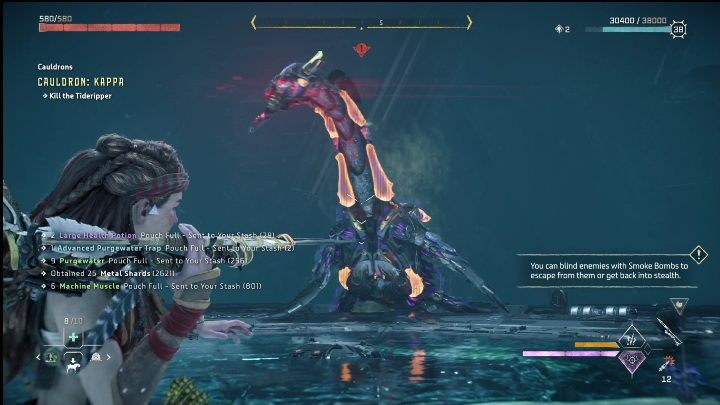 The boss is the Tideripper, who you have already had the opportunity to meet during the story quests - Horizon Forbidden West: Cauldron KAPPA (The Stand of the Sentinels) - location, walkthrough - The Stand of the Sentinels - Horizon Forbidden West Guide