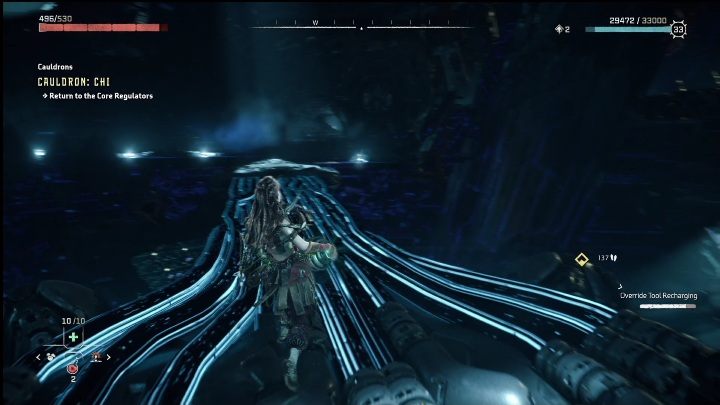 This will open the bridge, and after that you can move the battery further - Horizon Forbidden West: Cauldron CHI (The Stand of the Sentinels) - location, walkthrough - The Stand of the Sentinels - Horizon Forbidden West Guide