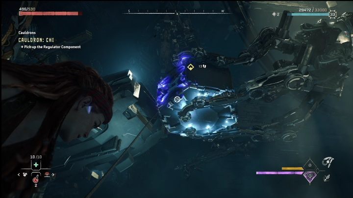 After moving the element, place the battery on it, go below and drag the platform once again, this time to its prior position - Horizon Forbidden West: Cauldron CHI (The Stand of the Sentinels) - location, walkthrough - The Stand of the Sentinels - Horizon Forbidden West Guide