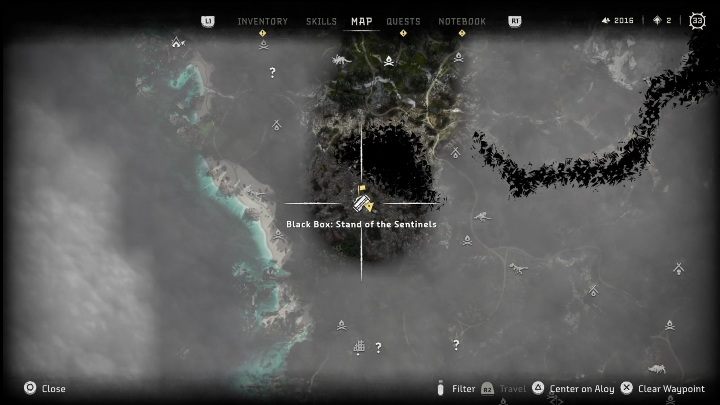 This box can be found in the eastern area of the map, right by the shore - Horizon Forbidden West: Black Boxes - locations - Secrets & Collectibles - Horizon Forbidden West Guide