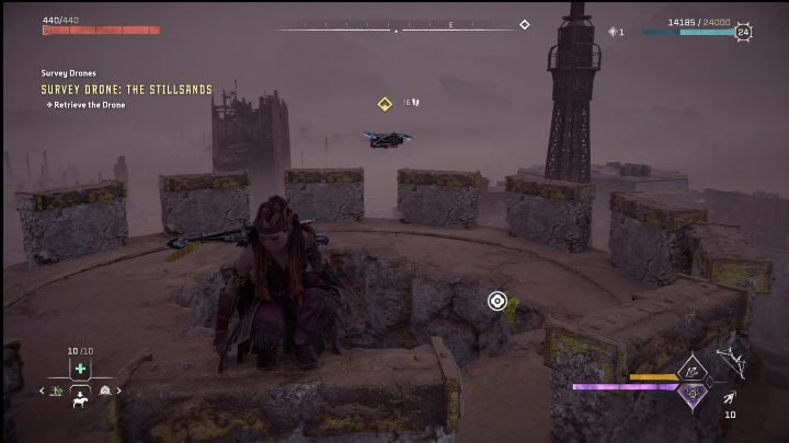 The drone circles a tower you can easily climb - Horizon Forbidden West: Survey drones - locations - Secrets & Collectibles - Horizon Forbidden West Guide
