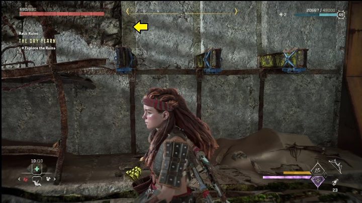 Hop on the cart and glance to the left (from the gate) - Horizon Forbidden West: Stanfort Days - how to get? - Ornaments - Horizon Forbidden West Guide