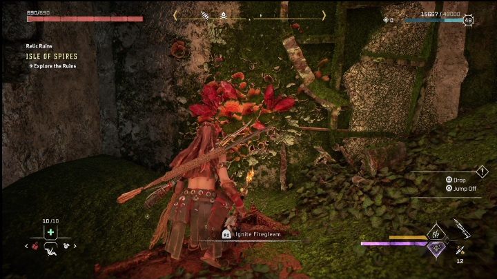 On the other side of the shaft are some plants blocking your path - Horizon Forbidden West: Golden Toucans - how to get? - Ornaments - Horizon Forbidden West Guide