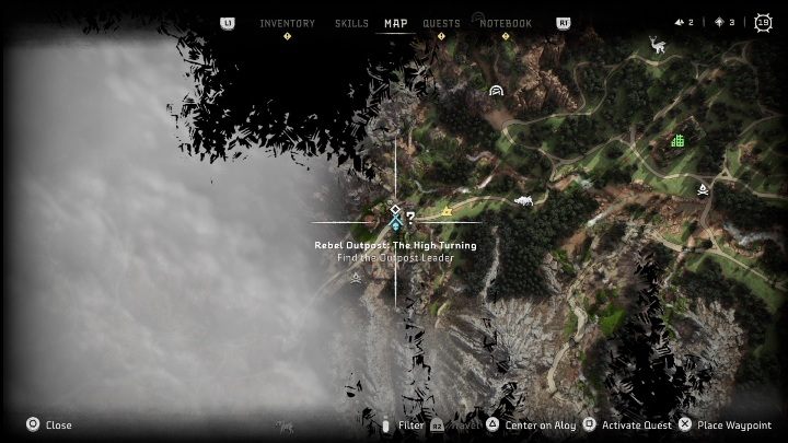 Reward: none - Horizon Forbidden West: Rebel camps and outposts (Cinnabar Sands) - all locations - Cinnabar Sands - Horizon Forbidden West Guide