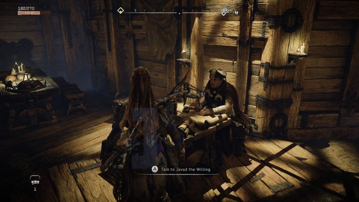 Go back to Chainscrape and talk to Javad - Horizon Forbidden West: The Bristlebacks - walkthrough - Side quests - Horizon Forbidden West Guide