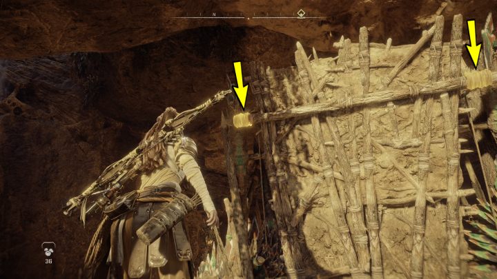 Lower the bridge using the wheel - Horizon Forbidden West: The Bristlebacks - walkthrough - Side quests - Horizon Forbidden West Guide