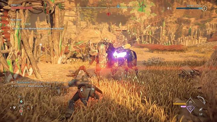 Aloy is also very handy with a spear and can perform quick (R1) or strong (R2) attacks with it - Horizon Forbidden West: Combat and stealth - Basics - Horizon Forbidden West Guide