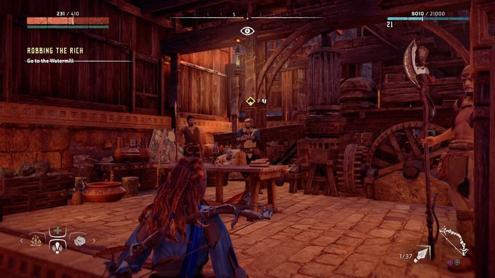 When you get there, speak with Kindiv - Horizon Zero Dawn: Robbing the Rich walkthrough, tips - Meridian side quests - Meridian - Horizon Zero Dawn Guide, Walkthrough