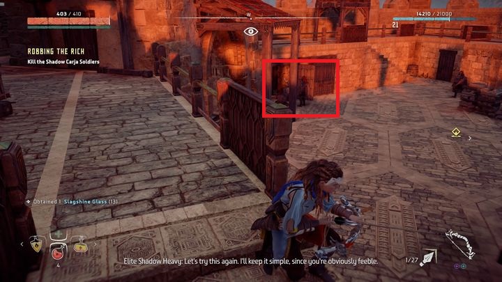 There, you learn that the lost is now in bandits hands - Horizon Zero Dawn: Robbing the Rich walkthrough, tips - Meridian side quests - Meridian - Horizon Zero Dawn Guide, Walkthrough