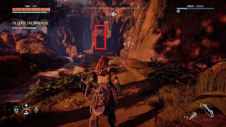 First you should go to the place pointed by Sylens - Horizon Zero Dawn: To Curse the Darkness walkthrough, tips - Main Missions | Walkthrough - Horizon Zero Dawn Guide, Walkthrough
