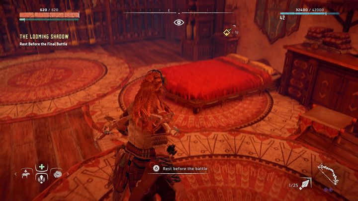 Once you speak with everyone, go to Olin in Meridian and go to sleep - Horizon Zero Dawn: All allies joined trophy - how to unlock? - FAQ - Horizon Zero Dawn Guide, Walkthrough