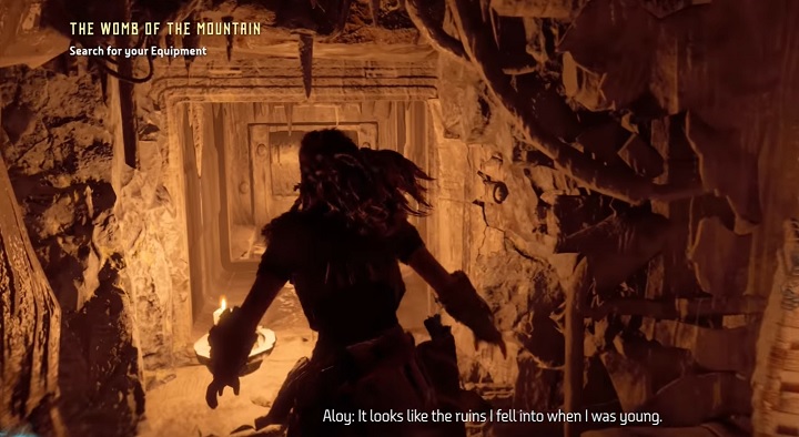 The cell is in one of the side corridors inside the mountain - Horizon Zero Dawn: The Ancient Armory - side quest walkthrough, tips - The World - The world - Horizon Zero Dawn Guide, Walkthrough