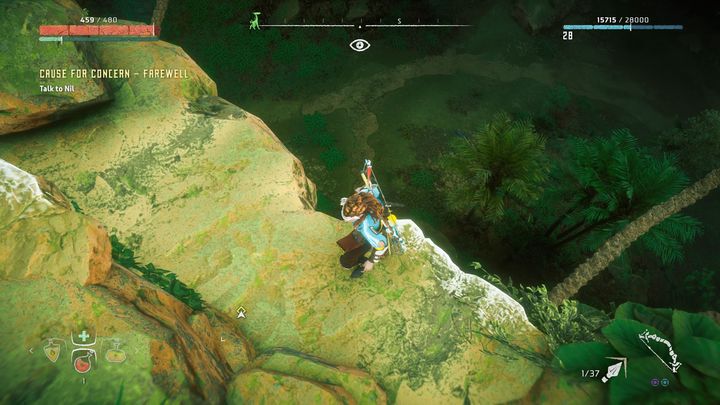 You can find Nil in the place pointed by the quest marker - Horizon Zero Dawn: Cause for Concern - Farewell walkthrough, tips - The World - The world - Horizon Zero Dawn Guide, Walkthrough