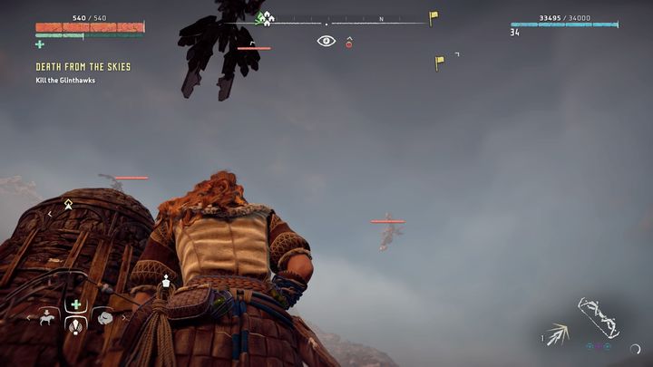 After entering the village you are attacked by a few Glinthawks - Horizon Zero Dawn: Death from the Skies - side quest walkthrough - The World - The world - Horizon Zero Dawn Guide, Walkthrough