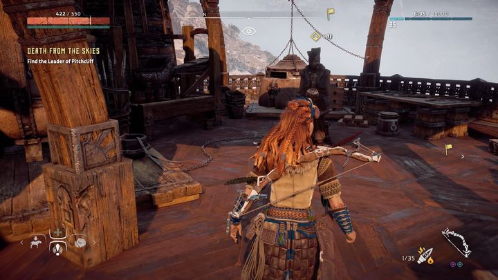 The quest ends when the fight is over - Horizon Zero Dawn: Death from the Skies - side quest walkthrough - The World - The world - Horizon Zero Dawn Guide, Walkthrough