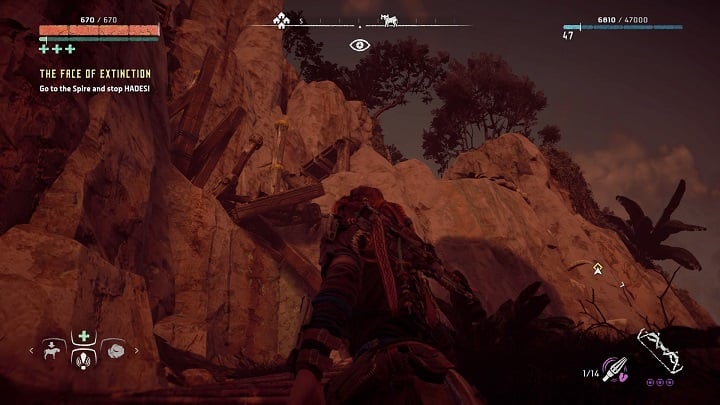 After the cut-scene you must keep going up until you meet your allies - Horizon Zero Dawn: The Face of Extinction walkthrough, tips - Main Missions | Walkthrough - Horizon Zero Dawn Guide, Walkthrough