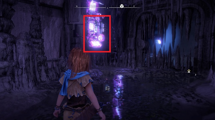 The first datapoint can be found further along the way - follow the quest marker - Horizon Zero Dawn: A Gift from the Past walkthrough, tips - Main Missions | Walkthrough - Horizon Zero Dawn Guide, Walkthrough
