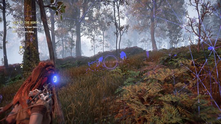 Use Focus to detect all of the creatures in the area - Horizon Zero Dawn: Luck of the Hunt walkthrough, tips - Mothers Crown - Mothers Crown - Horizon Zero Dawn Guide, Walkthrough