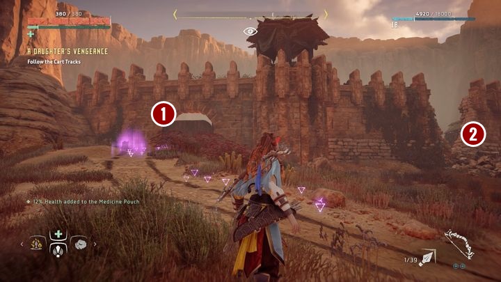 The trails leads to a bigger fort - Horizon Zero Dawn: A Daughters Vengance walkthrough, tips - Mothers Rise - Mothers Rise - Horizon Zero Dawn Guide, Walkthrough