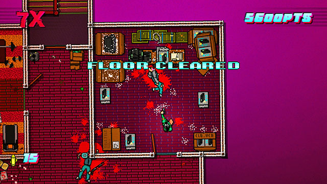 Once there, fire at the enemy by the stairs - Scene 1 - Down Under - Act 1 - Exposition - Hotline Miami 2: Wrong Number - Game Guide and Walkthrough