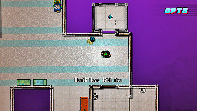 Once upstairs, go right - Scene 3 - Hard News - Act 1 - Exposition - Hotline Miami 2: Wrong Number - Game Guide and Walkthrough