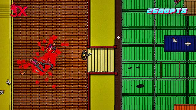 Go right and keep hiding behind the containers - Scene 11 - Dead Ahead - Act 3 - Climax - Hotline Miami 2: Wrong Number - Game Guide and Walkthrough