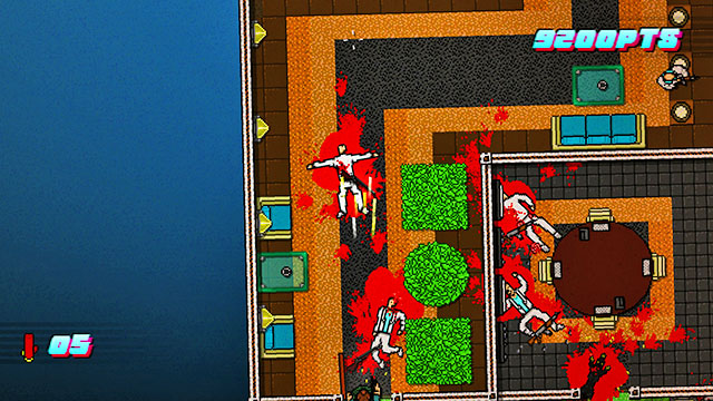 Go a bit higher up - Scene 12 - Death Wish - Act 3 - Climax - Hotline Miami 2: Wrong Number - Game Guide and Walkthrough