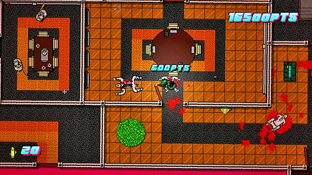 Return to the corridor and go to the door on the right - Scene 12 - Death Wish - Act 3 - Climax - Hotline Miami 2: Wrong Number - Game Guide and Walkthrough