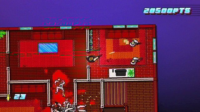 After you have cleared the building, return to the car - Scene 15 - Withdrawal - Act 4 - Falling - Hotline Miami 2: Wrong Number - Game Guide and Walkthrough